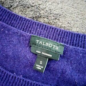 100 percent cashmere, dark purple boatneck sweater